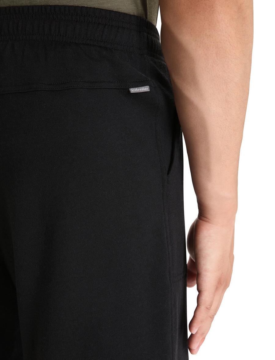 Black Men's Icebreaker Merino Shifter Shorts | USA 1108MQZA